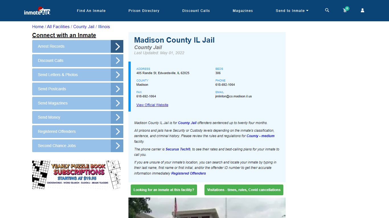 Madison County IL Jail - Inmate Locator - Edwardsville, IL